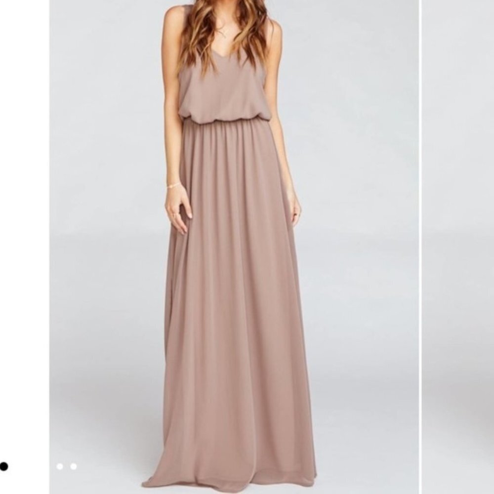 SMYM Kendall Maxi Dress Dune Chiffon Tan